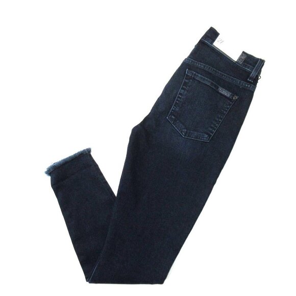 NWT 7 For All Mankind High Waist Ankle Skinny in Court St Release Hem Jeans 27 - Picture 4 of 4